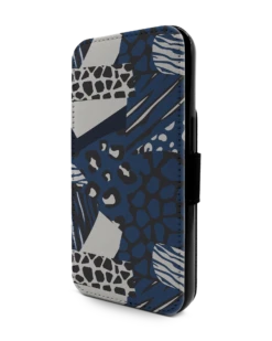 Animal Print Patchwork Wallet Phone Case Apple IPhone 13