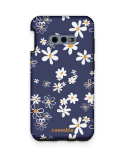 Navy Daisies Premium Phone Case Samsung Galaxy S10e